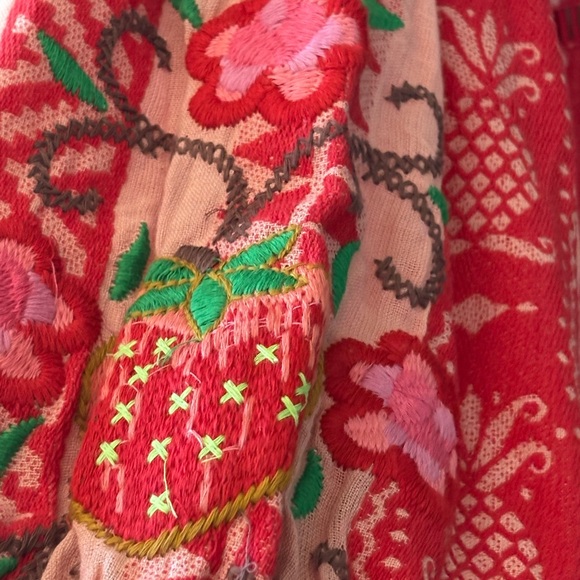 NWT FARM Rio Red and Pink Floral Long-Sleeve Maxi Dress - Picture 7 of 11